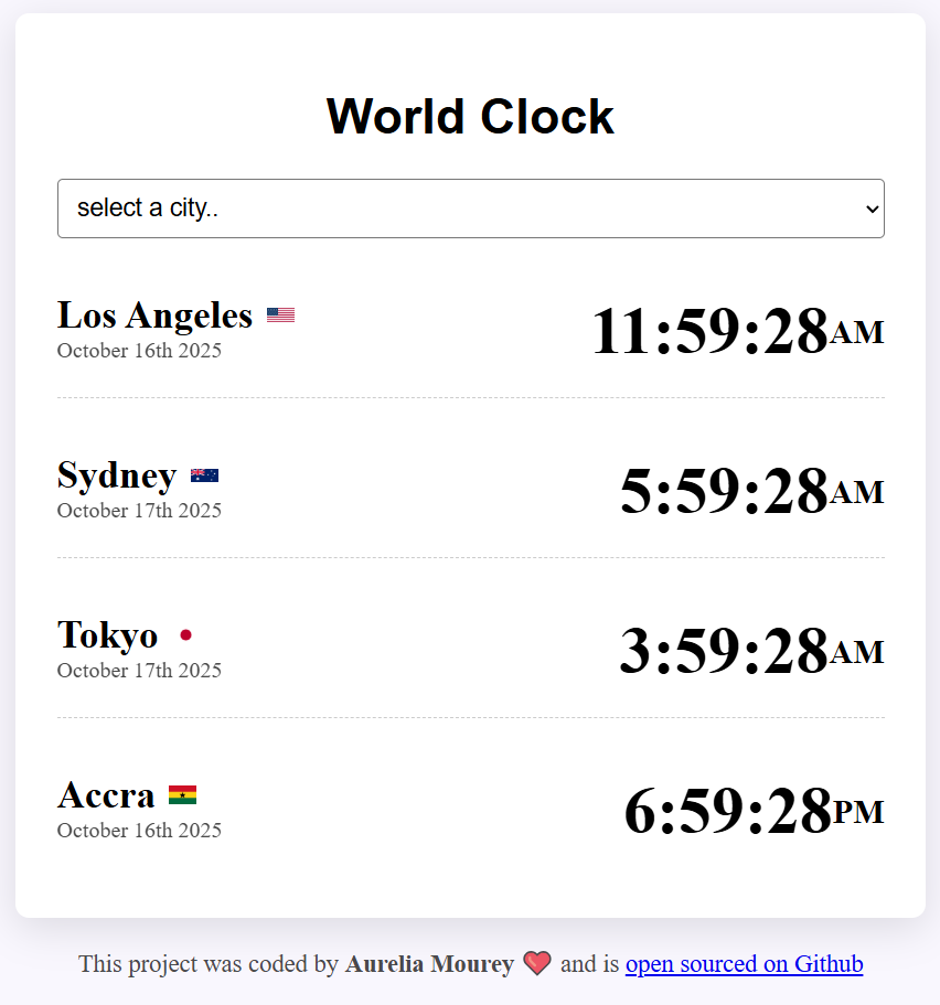 World Clock App